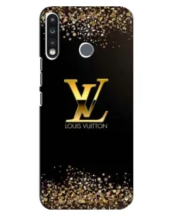 Чехол для TECNO Spark 4 с картинкой «LV — золотые искры»