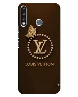 Чехол для TECNO Spark 4 с картинкой «LV — золотая печать»