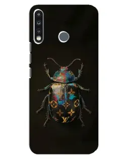 Чехол для TECNO Spark 4 с картинкой «LV — мраморный принт»