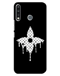 Чехол для TECNO Spark 4 с картинкой «Цветочная монограмма»