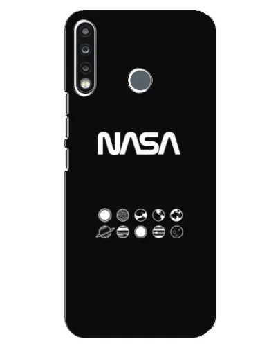 Чехол для TECNO Spark 4 с картинкой «NASA — технический принт»