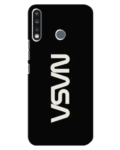 Чехол для TECNO Spark 4 с картинкой «NASA — вертикальный логотип»