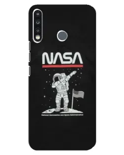 Чехол для TECNO Spark 4 с картинкой «NASA — шагаем по Луне» Чехол для TECNO Spark 4 с картинкой «NASA — шагаем по Луне»
