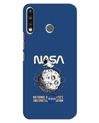 Чехол для TECNO Spark 4 с картинкой «NASA — лунная миссия»
