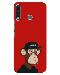 Чехол для TECNO Spark 4 с картинкой «Bored Ape — красный фон» Чехол для TECNO Spark 4 с картинкой «Bored Ape — красный фон»