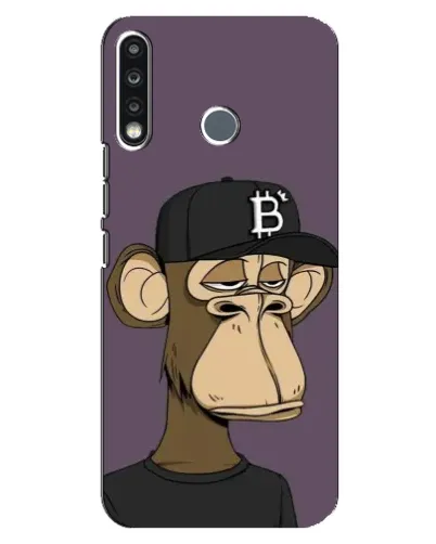 Чехол для TECNO Spark 4 с картинкой «Bored Ape в кепке»