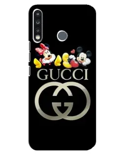 Чехол для TECNO Spark 4 с картинкой «Gucci — герои Disney»