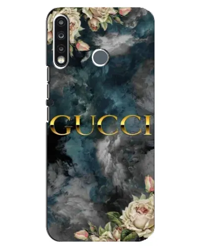 Чехол для TECNO Spark 4 с картинкой «Абстрактные цветы Gucci» Чехол для TECNO Spark 4 с картинкой «Абстрактные цветы Gucci»