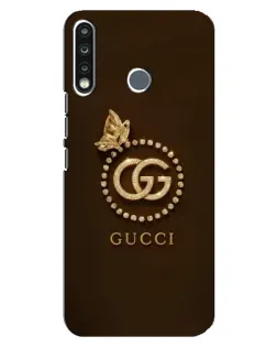 Чехол для TECNO Spark 4 с картинкой «Gucci — золотая бабочка»