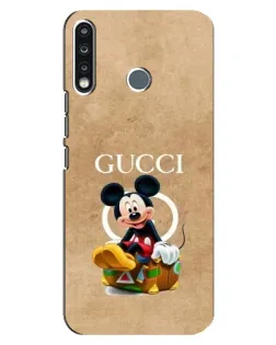 Чехол для TECNO Spark 4 с картинкой «Микки Маус Gucci — крафт»