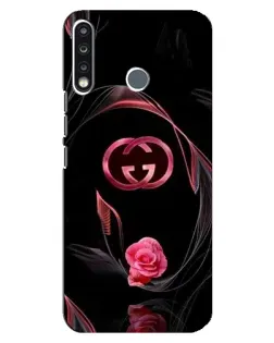 Чехол для TECNO Spark 4 с картинкой «Gucci — неоновая роза»