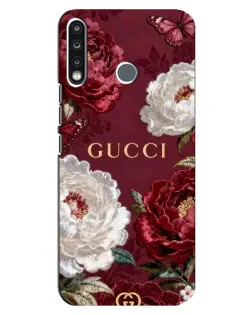 Чехол для TECNO Spark 4 с картинкой «Gucci — бордовые розы» Чехол для TECNO Spark 4 с картинкой «Gucci — бордовые розы»
