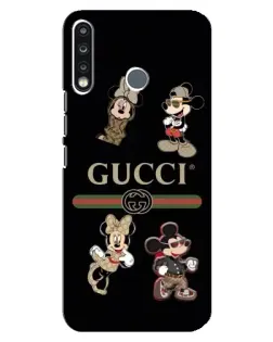Чехол для TECNO Spark 4 с картинкой «Gucci — герои Disney и монограмма» Чехол для TECNO Spark 4 с картинкой «Gucci — герои Disney и монограмма»