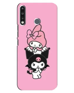 Чехол для TECNO Spark 4 с картинкой «My Melody и Kuromi» Чехол для TECNO Spark 4 с картинкой «My Melody и Kuromi»
