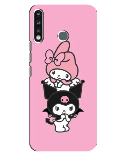 Чехол для TECNO Spark 4 с картинкой «My Melody и Kuromi»