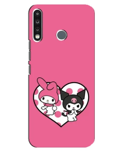 Чехол для TECNO Spark 4 с картинкой «Kuromi и My Melody»