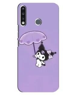 Чехол для TECNO Spark 4 с картинкой «Kuromi с зонтиком» Чехол для TECNO Spark 4 с картинкой «Kuromi с зонтиком»