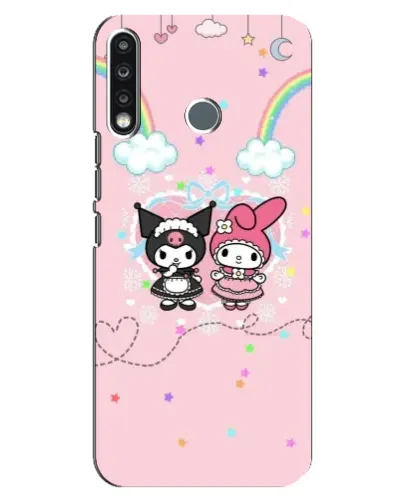 Чехол для TECNO Spark 4 с картинкой «My Melody и Kuromi»
