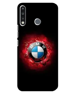 Чехол для TECNO Spark 4 с картинкой «Логотип BMW — вспышка»