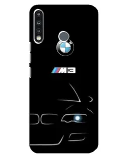 Чехол для TECNO Spark 4 с картинкой «Минималистичный принт BMW M3»