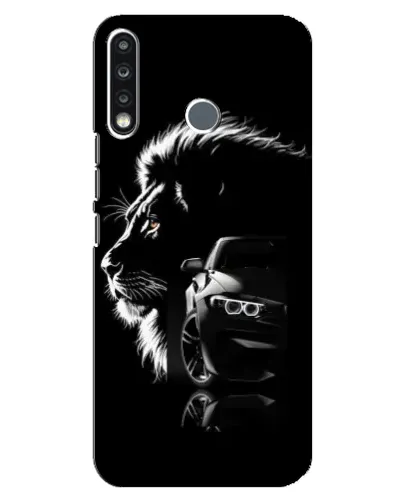 Чехол для TECNO Spark 4 с картинкой «BMW и лев» Чехол для TECNO Spark 4 с картинкой «BMW и лев»