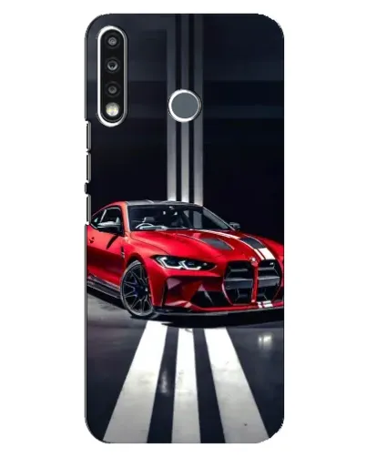 Чехол для TECNO Spark 4 с картинкой «Красная BMW на дороге» Чехол для TECNO Spark 4 с картинкой «Красная BMW на дороге»