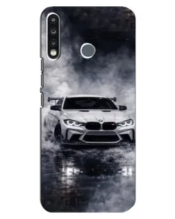 Чехол для TECNO Spark 4 с картинкой «BMW сквозь туман»