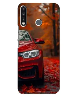 Чехол для TECNO Spark 4 с картинкой «Осенняя BMW M4»