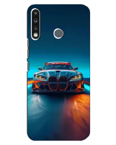 Чехол для TECNO Spark 4 с картинкой «BMW — огни неона» Чехол для TECNO Spark 4 с картинкой «BMW — огни неона»