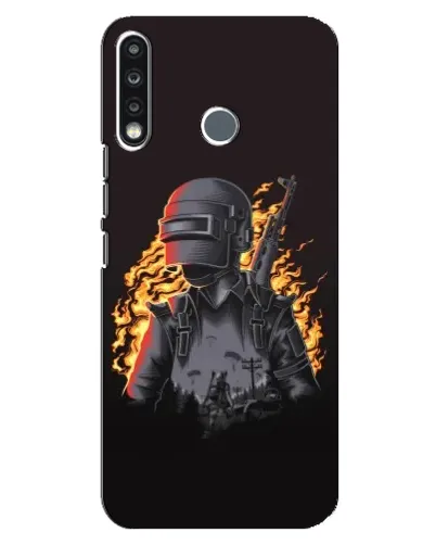 Чохол для TECNO Spark 4 з картинкою «PUBG — вогняний силует» Чохол для TECNO Spark 4 з картинкою «PUBG — вогняний силует»