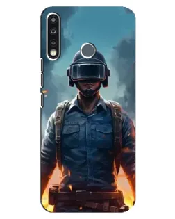 Чохол для TECNO Spark 4 з картинкою «PUBG — реалістичний герой»