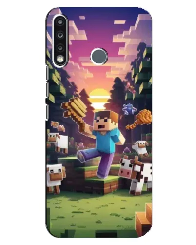 Чохол для TECNO Spark 4 з картинкою «Стів на фермі» Чохол для TECNO Spark 4 з картинкою «Стів на фермі»