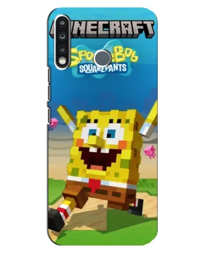 Чехол для TECNO Spark 4 с картинкой «Губка Боб Minecraft» Чехол для TECNO Spark 4 с картинкой «Губка Боб Minecraft»