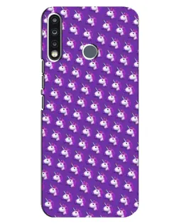 Чехол для TECNO Spark 4 с картинкой «Единороги на фиолетовом»