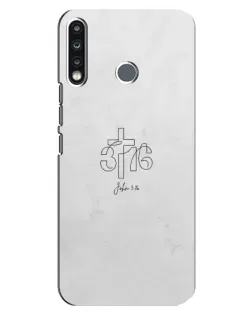 Чехол для TECNO Spark 4 с картинкой «Иоанна 3:16 Крест» Чехол для TECNO Spark 4 с картинкой «Иоанна 3:16 Крест»