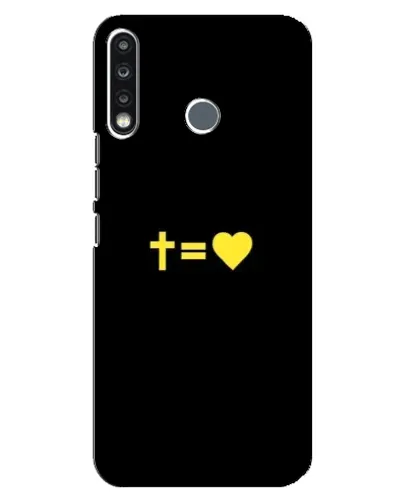 Чехол для TECNO Spark 4 с картинкой «Сердце и Крест» Чехол для TECNO Spark 4 с картинкой «Сердце и Крест»