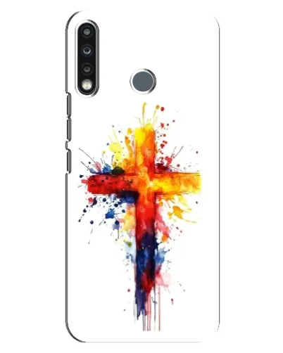 Чехол для TECNO Spark 4 с картинкой «Акварельный крест» Чехол для TECNO Spark 4 с картинкой «Акварельный крест»