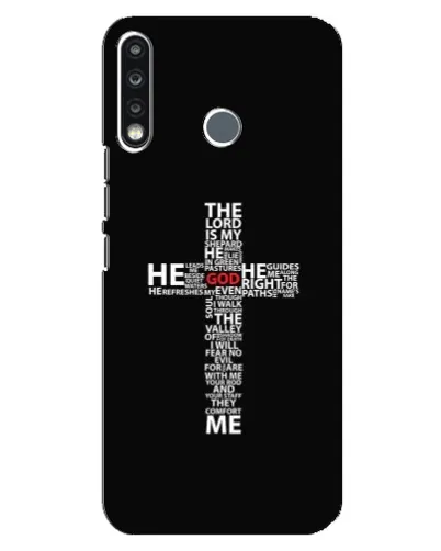 Чехол для TECNO Spark 4 с картинкой «Текстовый крест» Чехол для TECNO Spark 4 с картинкой «Текстовый крест»