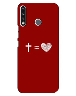 Чехол для TECNO Spark 4 с картинкой «Уравнение любви»