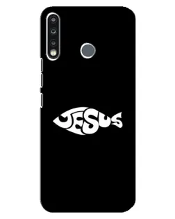 Чехол для TECNO Spark 4 с картинкой «Рыба Jesus»