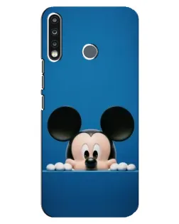 Чехол для TECNO Spark 4 с картинкой «Микки выглядывает»