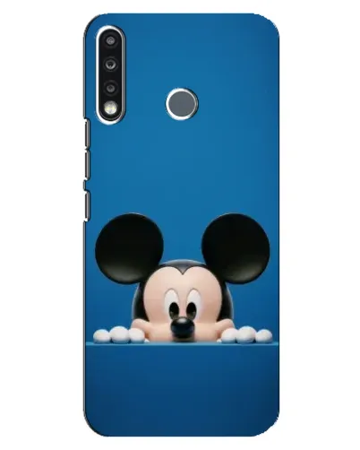 Чехол для TECNO Spark 4 с картинкой «Микки выглядывает»