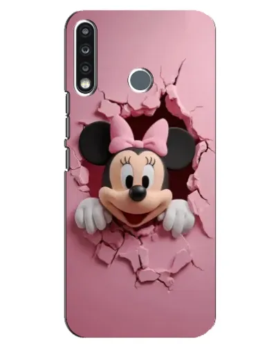 Чехол для TECNO Spark 4 с картинкой «Минни сквозь стену»