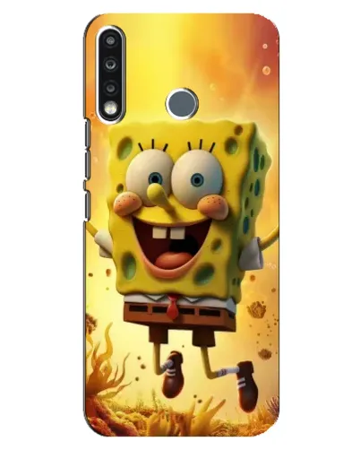 Чохол для TECNO Spark 4 з картинкою «Губка Боб стрибає» Чохол для TECNO Spark 4 з картинкою «Губка Боб стрибає»