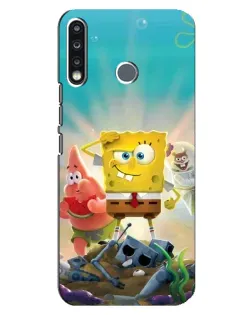 Чохол для TECNO Spark 4 з картинкою «Спанч Боб переможець»