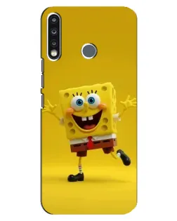 Чохол для TECNO Spark 4 з картинкою «Позитивний Губка Боб»