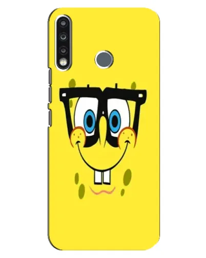 Чехол для TECNO Spark 4 с картинкой «Минималистичный Спанч Боб» Чехол для TECNO Spark 4 с картинкой «Минималистичный Спанч Боб»