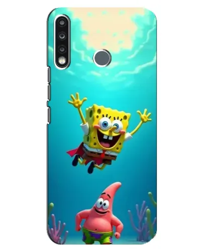 Чехол для TECNO Spark 4 с картинкой «Спанч Боб под водой» Чехол для TECNO Spark 4 с картинкой «Спанч Боб под водой»