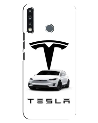 Чехол для TECNO Spark 4 с картинкой «Tesla White Style» Чехол для TECNO Spark 4 с картинкой «Tesla White Style»