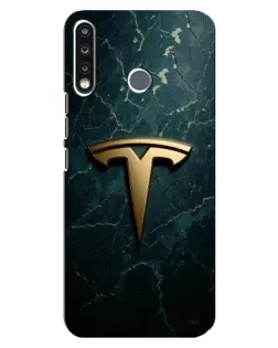 Чехол для TECNO Spark 4 с картинкой «Мраморная Tesla Gold»